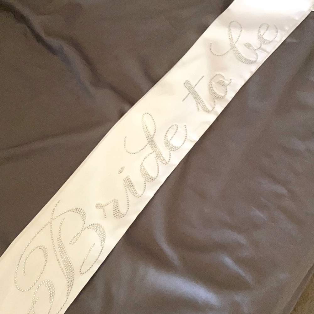 Bridal Sash with Rhinestones